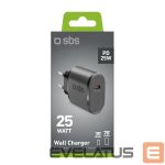 Adapter SBS  SBS TETR1CPD25 25W USB-C Wall Charger with Power Delivery - Black 