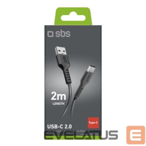 Cable SBS  SBS TECABLETC220K USB-A - USB-C Cable 2 m - Black 