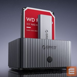 Other Computer Accessory Orico  Orico IT28E-C 2-Disk Docking Station with M.2 NVME 2.5"/3.5 HDD/2.5" SSD Clone Function - Gray 