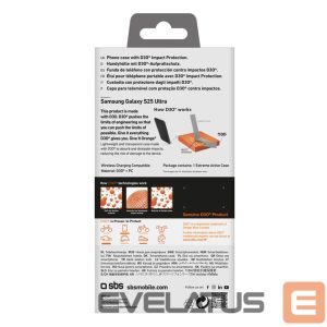 Back panel cover SBS  SBS D3O Case for Samsung Galaxy S25 Ultra - Transparent 