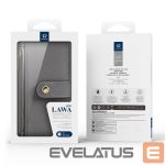 Back panel cover Dux Ducis  Dux Ducis Lawa Leather Case for Samsung Galaxy S25+ with Detachable Magnetic Wallet - Gray 