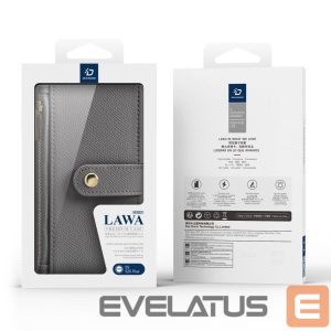 Back panel cover Dux Ducis  Dux Ducis Lawa Leather Case for Samsung Galaxy S25+ with Detachable Magnetic Wallet - Gray 
