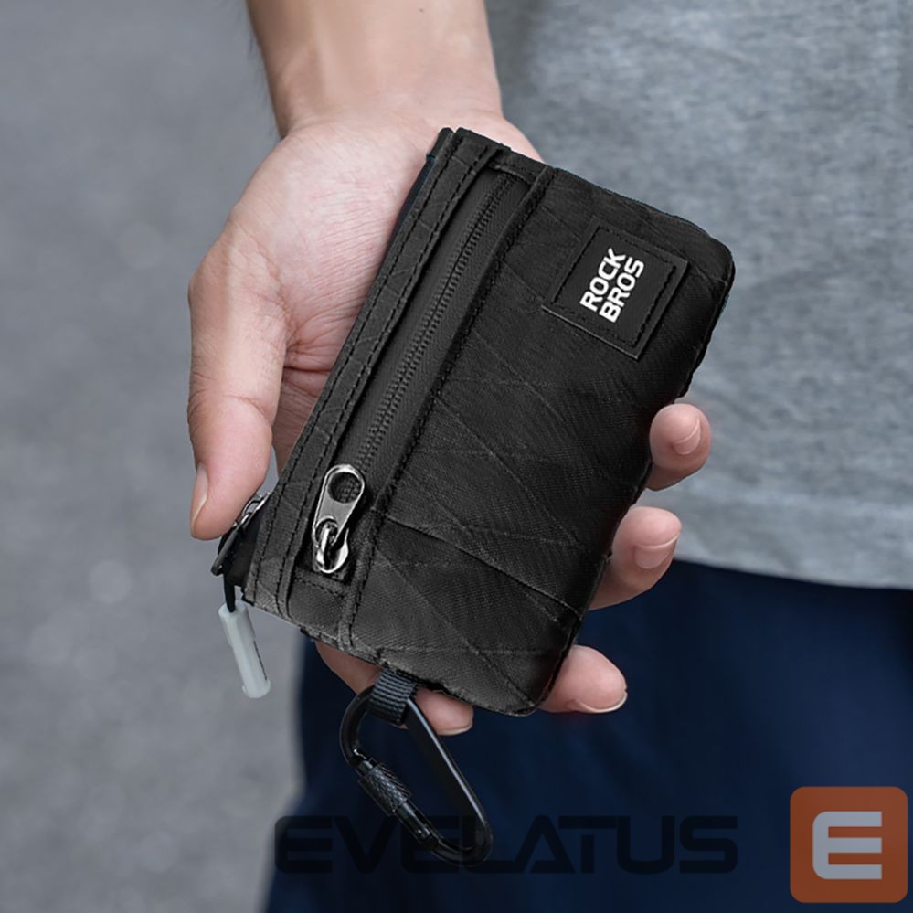 Bicycle accessory Rockbros Rockbros Travel Wallet with Carabiner - Black