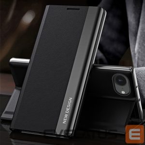 Back panel cover Hurtel  Sleep Case Pro for iPhone 16e with Flip and Stand - Black 