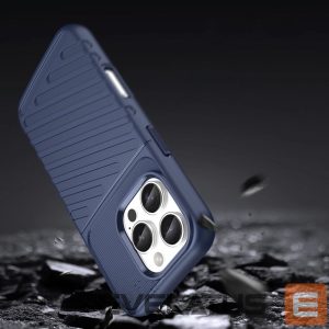 Back panel cover Hurtel  Thunder Case for iPhone 16e Silicone Armored Cover - Blue 