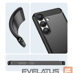 Back panel cover Hurtel  Carbon Case for Samsung Galaxy S25 Edge - Black 