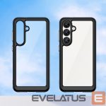 Back panel cover Hurtel  Outer Space Case for Samsung Galaxy S25 Edge Cover with Flexible Frame - Black 