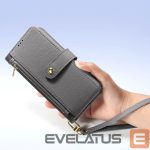 Back panel cover Dux Ducis  Dux Ducis Lawa Leather Case for iPhone 15 - Gray 