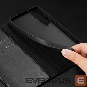 Back panel cover Dux Ducis  Dux Ducis Hivo Samsung Galaxy S25 Edge Case with Flip and RFID Protection - Black 