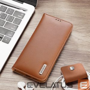 Back panel cover Dux Ducis  Dux Ducis Hivo Samsung Galaxy S25 Edge Case with Flip and RFID Protection - Brown 