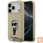 Back panel cover Karl Lagerfeld Apple KARL LAGERFELD case for IPHONE 17 Pro compatible with MagSafe KLHMP17LSKIGROW (Silicone W/ KL Sketch & Logo) brown Brown