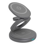 Controller Raidsonic  Icy Box IB-SH101-CH in 1 foldable magnetic charging stand for mobile phone, earpods and smartwatch, Aluminium 