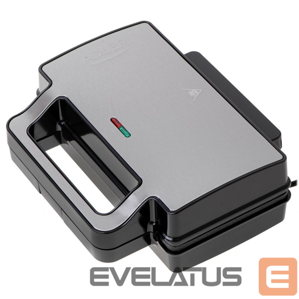 Toster Adler Sandwich maker 2 in 1 | AD 3073 | 1000 W | Number of plates 2 | Stainless Steel/Black