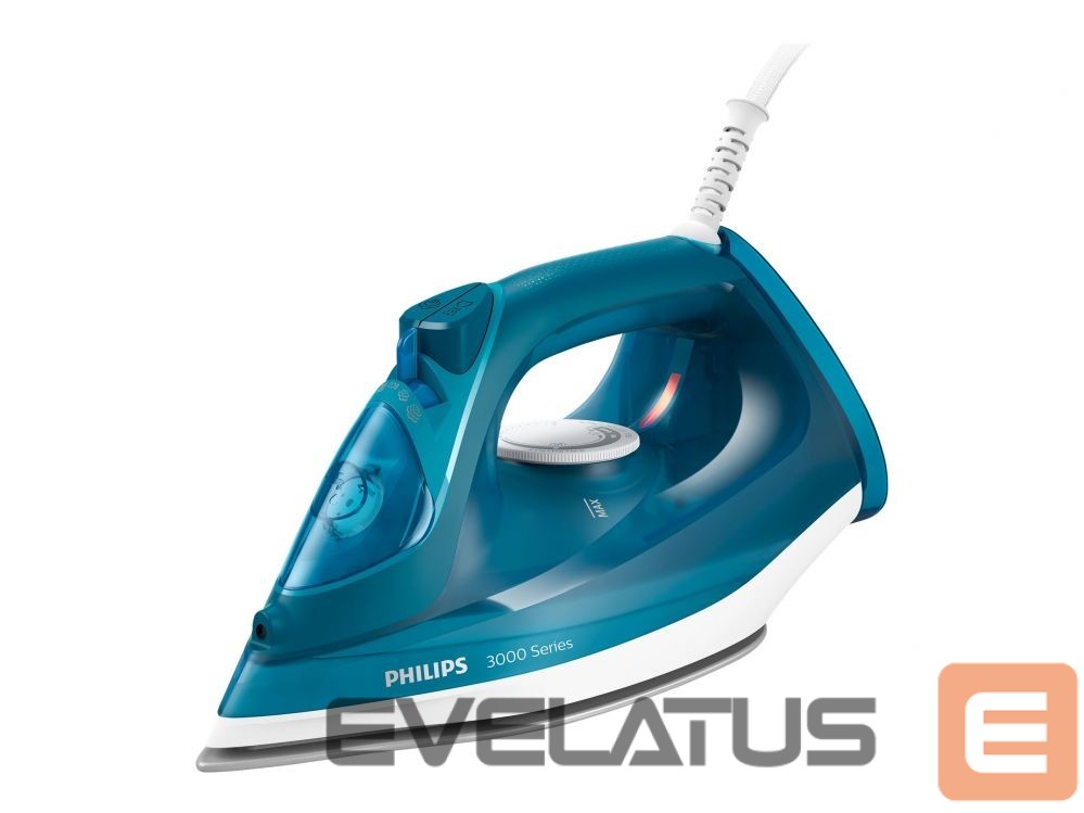 Iron Philips DST3040/70 3000 Series | Steam Iron | 2600 W | Water tank capacity 300 ml | Continuous steam 40 g/min | Steam boost performance 200 g/min | Blue/White