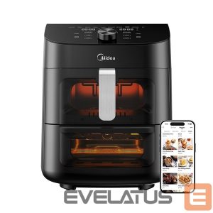 Table grill Midea  Two Zone Airfryer | MAD1100DADK | Power 1850 W | Capacity 4.4/6.4 L | Rapid Air technology | Black 