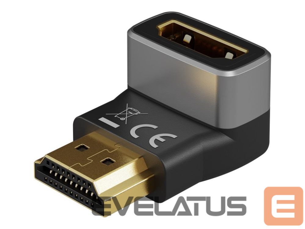 Other Computer Accessory Goobay 72011 HDMI Angled Adapter 270° Vertical, 8K @ 60 Hz, Gold-Plated, Black, Silver