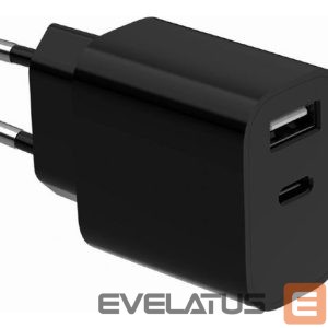 Controller Gembird  TA-UC-2AC12-01-BK 2-port universal USB charger (A+C), 2.4 A, black | 