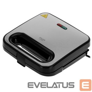 Toster Adler  Sandwich Maker | AD 3076 | 1000 W | Number of plates 1 | Black/Silver 