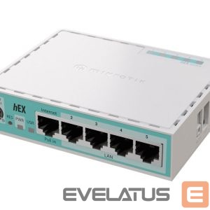 Routers Mikrotik  RouterBOARD hEX | E50UG | 10/100/1000 Mbit/s | Ethernet LAN (RJ-45) ports 5 | Mesh Support No | MU-MiMO No | No mobile broadband 