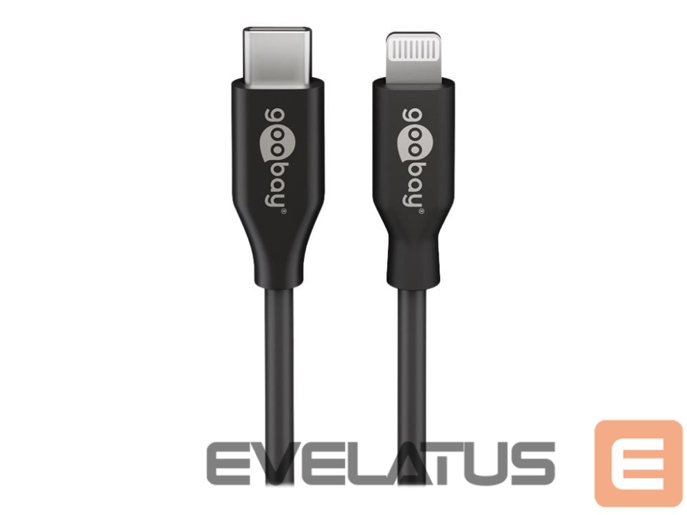 Cable Goobay | Lightning USB-C Charging and Sync Cable | Round cable