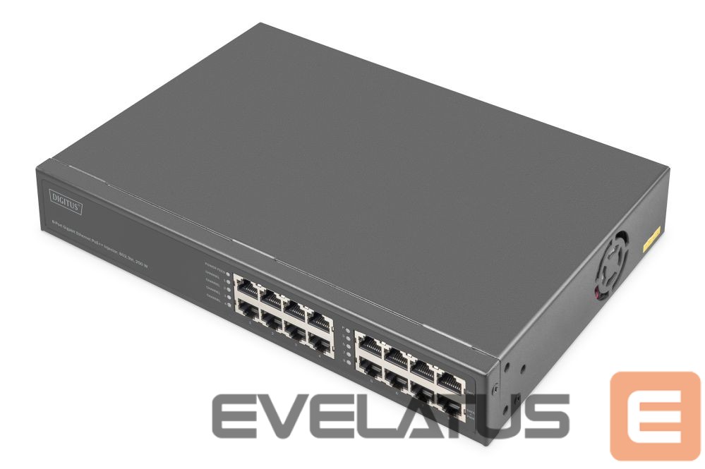 Cable Digitus 8-Port Gigabit Ethernet PoE Injector, 802.3bt, 250 W | DN-95118