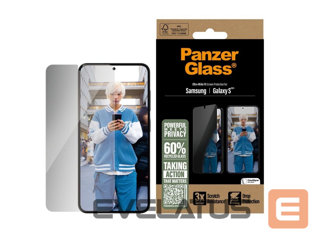 Back panel cover PanzerGlass Privacy Screen Protector Samsung Galaxy S25 | Ultra-Wide Fit |