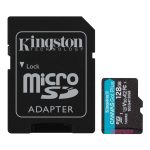 Flash drive Kingston  128GB UHS-I microSD Memory Card with SD Adapter (Class 10, U3, V30) 