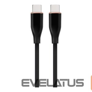 Charger Cablexpert  Premium Silicon Type-C Power Delivery (PD) Charging and Data Cable, 1.5 m | CC-USB2S-CMCM-1.5M-BK 