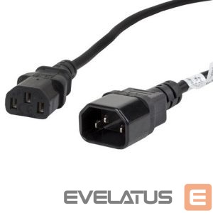 Cable Lanberg  IEC 320 C13->C14 cable 1.8m VDE, black | 