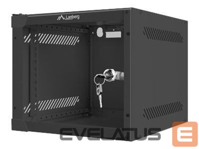 Servers Lanberg Rack cabinet 10" wall-mount 4U/280x310 (flat pack) with glass door, black |