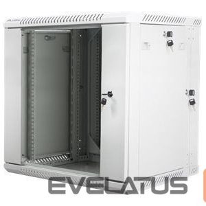 Servers Lanberg  Rack cabinet 19" double-section wall-mount 12U/600x600 (flat pack), grey | 