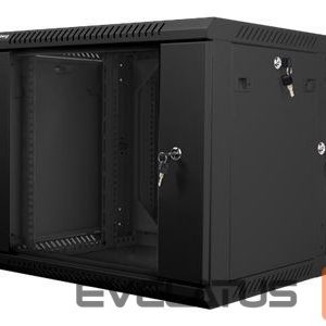 Servers Lanberg  Rack cabinet 19" double-section wall-mount 9U/600x600 (flat pack), black | 