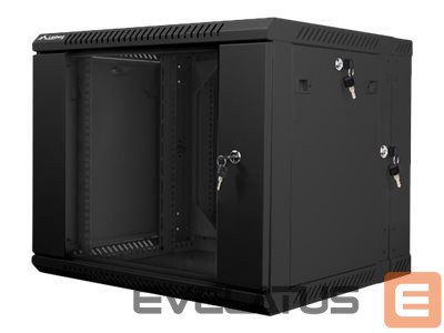 Servers Lanberg Rack cabinet 19" double-section wall-mount 9U/600x600 (flat pack), black |