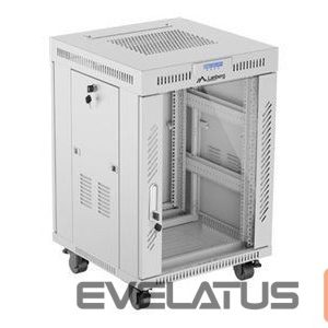 Servers Lanberg  Rack cabinet 19" free-standing 15U/600x600 (flat pack) with glass door ICD V2, grey | 