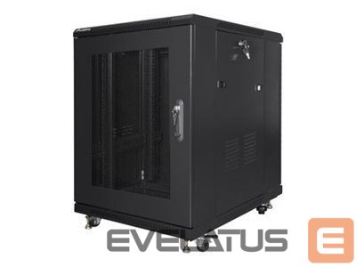 Servers Lanberg Rack cabinet 19" free-standing 15U/600x800 (flat pack) with mesh door, black |