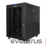 Servers Lanberg  Rack cabinet 19" free-standing 15U/800x1000 (flat pack) with glass door lCD V2, black | 