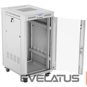 Servers Lanberg  Rack cabinet 19" free-standing 22U/600x800 (flat pack) with glass door lCD V2, grey | 