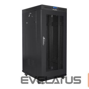 Servers Lanberg  Rack cabinet 19" free-standing 22U/800x800 (flat pack) with glass door lCD V2, black | 