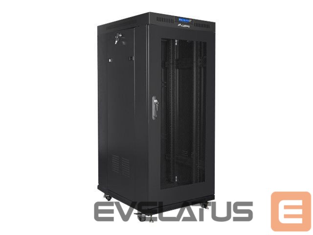 Servers Lanberg Rack cabinet 19" free-standing 22U/800x800 (flat pack) with glass door lCD V2, black |