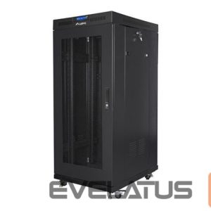 Servers Lanberg  Rack cabinet 19" free-standing 27U/600x600 (flat pack) with mesh door lCD V2, black | 