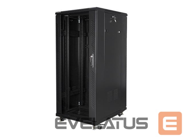 Servers Lanberg Rack cabinet 19" free-standing 27U/600x800 (flat pack), black |