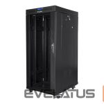 Servers Lanberg  Rack cabinet 19" free-standing 27U/600x800 (flat pack) with glass door lCD V2, black | 