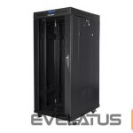 Servers Lanberg  Rack cabinet 19" free-standing 27U/800x1200 (flat pack) with glass door lCD, black | 