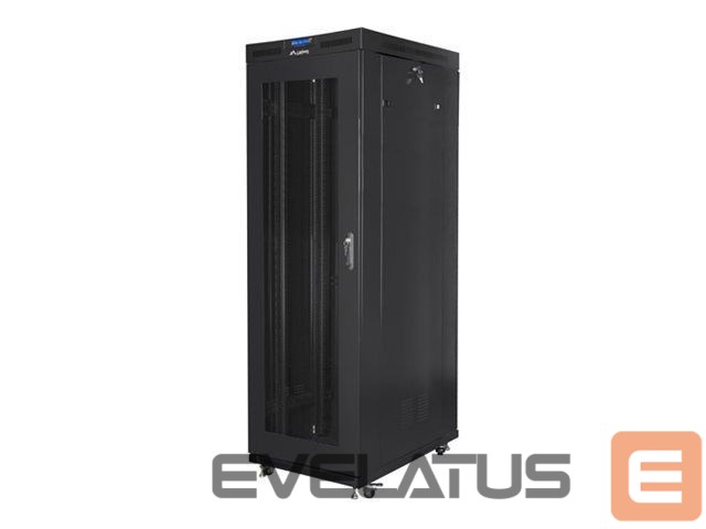 Servers Lanberg Rack cabinet 19" free-standing 27U/800x1200 (flat pack) with mesh door lCD, black |