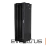 Servers Lanberg  Rack cabinet 19" free-standing 42U/600x1000 (flat pack) with mesh door lCD V2, black | 