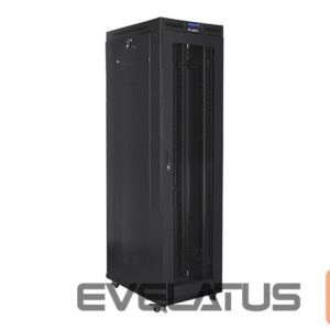 Servers Lanberg  Rack cabinet 19" free-standing 47U/800x1000 (flat pack) with mesh door lCD V2, black | 