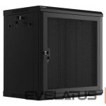 Servers Lanberg  Rack cabinet 19" wall-mount 12U/600x450 with perforated door (flat pack), black | 