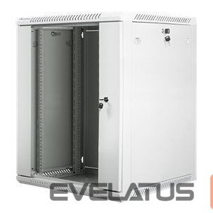 Servers Lanberg  Rack cabinet 19" wall-mount 15U/600x600 (flat pack) with glass door V2, grey | 