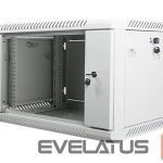 Servers Lanberg  Rack cabinet 19" wall-mount 6U/600x450 (flat pack) with glass door V2, grey | 