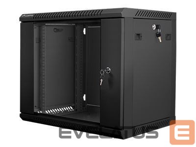 Servers Lanberg Rack cabinet 19" wall-mount 9U/600x450 (flat pack) V2, black |